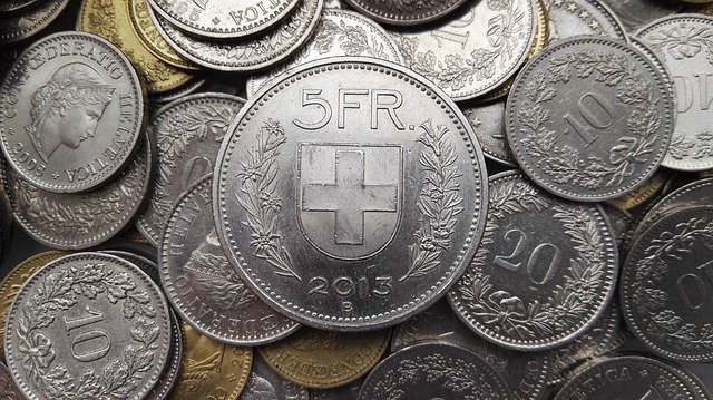 švýcarské franky – mince